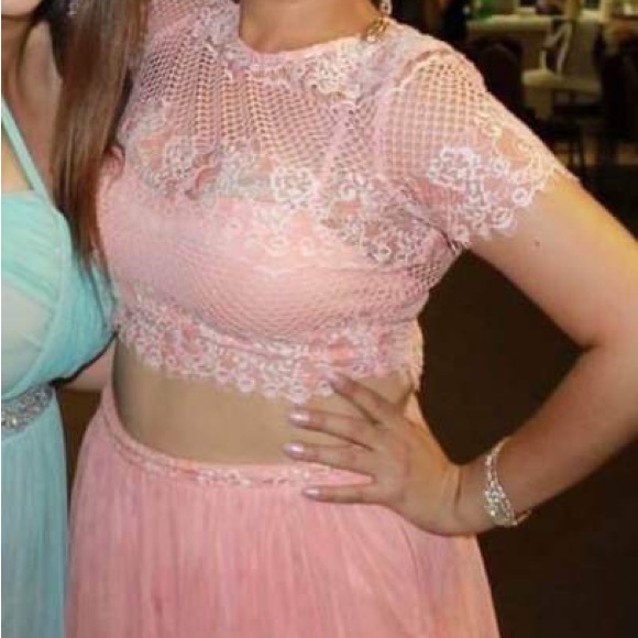 Pink City Triangles 2 Piece Dress - Picture 2 of 9